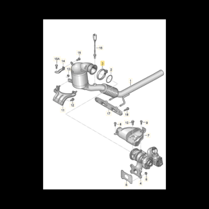 Genuine Downpipe To Turbo Clamp 3 Genuine Vag Downpipe To Turbo Clamp 5Q0253725G